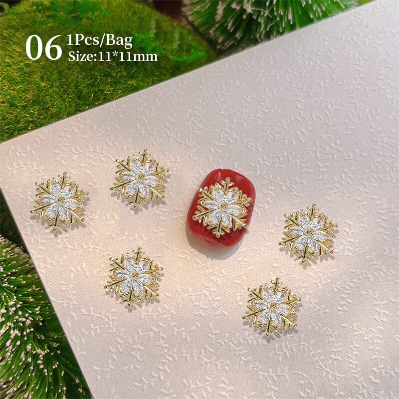 Christmas Rhinestones Alloy 3D Nail Decoration Nail Decoration No Brand 