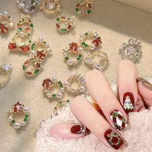 Christmas Rhinestones Alloy 3D Nail Decoration Nail Decoration No Brand 