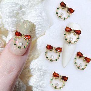 Christmas Rhinestones Alloy 3D Nail Decoration Nail Decoration No Brand 