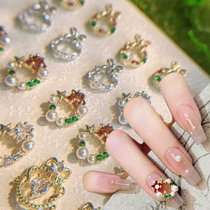 Christmas Rhinestones Alloy 3D Nail Decoration Nail Decoration No Brand 