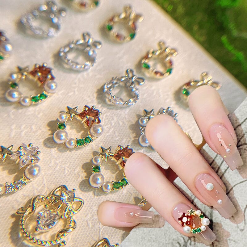 Christmas Rhinestones Alloy 3D Nail Decoration Nail Decoration No Brand 