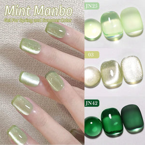 6 Colors Mint Manbo Gel Polish Set 01 10ml Gel Nail Polish BORN PRETTY 