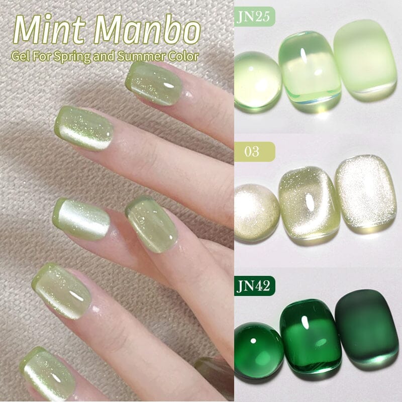 6 Colors Mint Manbo Gel Polish Set 01 10ml Gel Nail Polish BORN PRETTY 