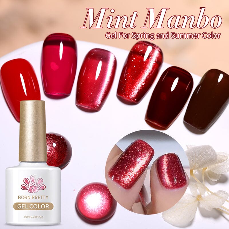 6 Colors Red Gel Polish Set 02 10ml Gel Nail Polish BORN PRETTY 