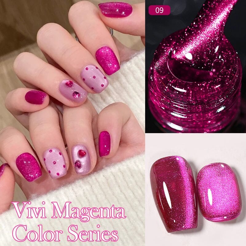 6 Colors Vivi Magenta Gel Polish Set 03 10ml Gel Nail Polish BORN PRETTY 