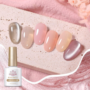 6 Colors Nude Pink Gel Polish Set 04 10ml Gel Nail Polish BORN PRETTY 