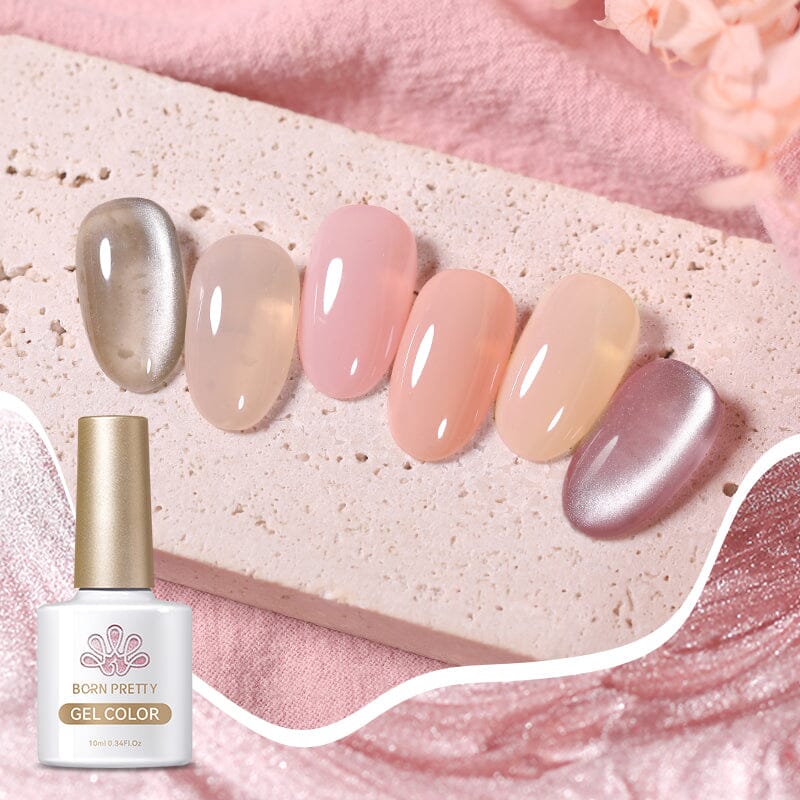 6 Colors Nude Pink Gel Polish Set 04 10ml Gel Nail Polish BORN PRETTY 