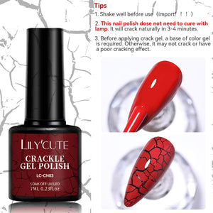 Crackle Gel Polish 7ml Gel Nail Polish LILYCUTE 