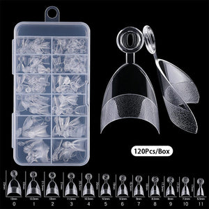 120/240pcs Half Cover Matte Short Almond Nail Tips Nail Tips No Brand 120pcs 