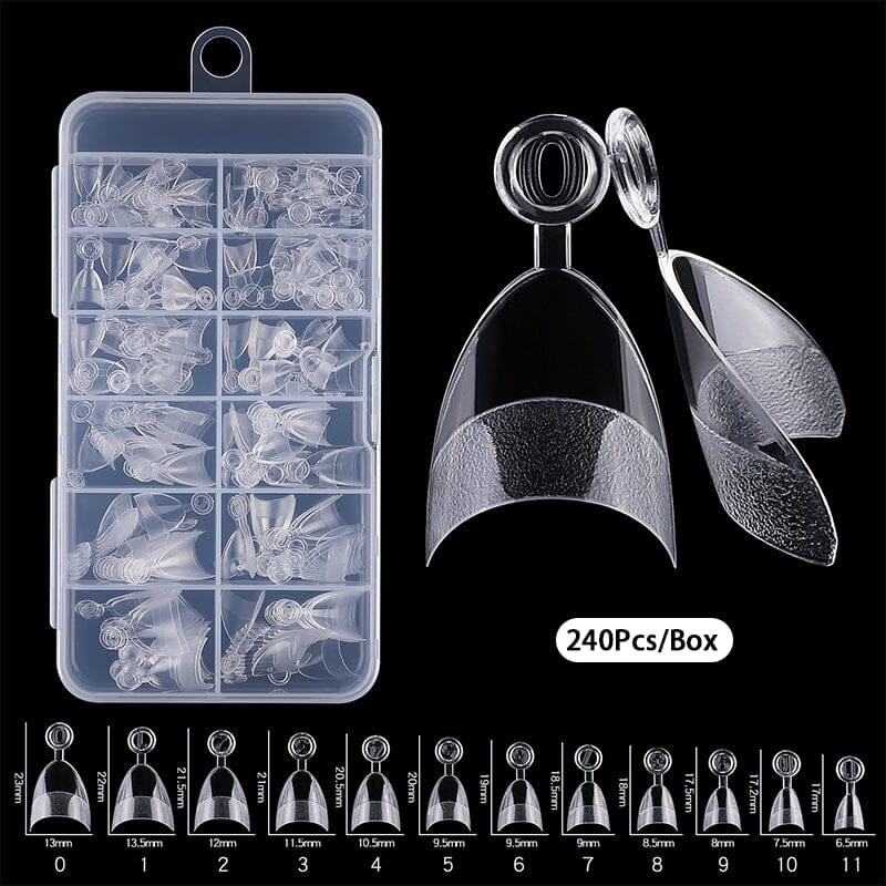 120/240pcs Half Cover Matte Short Almond Nail Tips Nail Tips No Brand 240pcs 