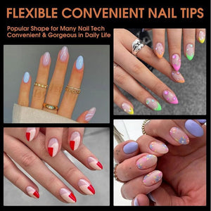 120/240pcs Half Cover Matte Short Almond Nail Tips Nail Tips No Brand 