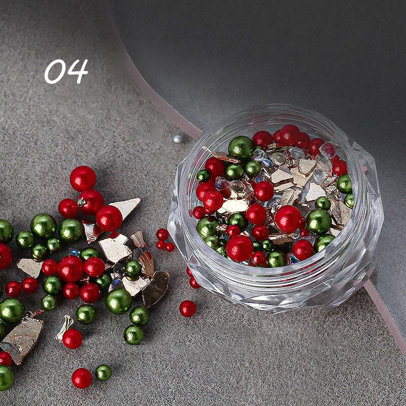 Christmas Peals Stones 3D Nail Decoration Nail Decoration No Brand 04 
