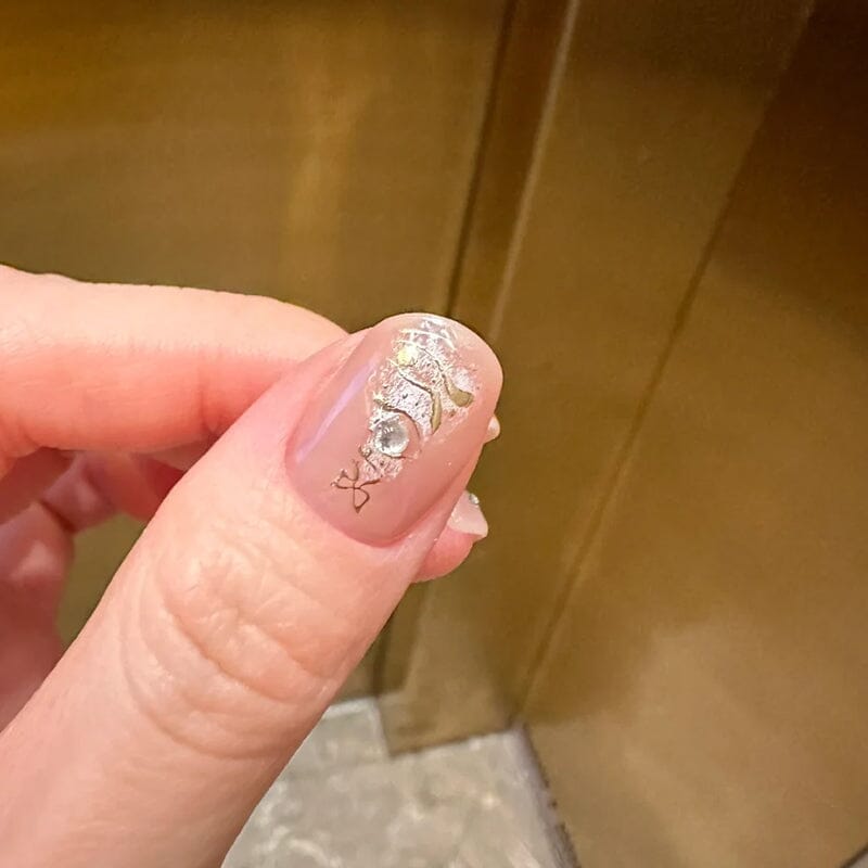 Gold 3D Nail Stickers Bowknot Star Christmas Patterns TL-066 Nail Sticker No Brand 