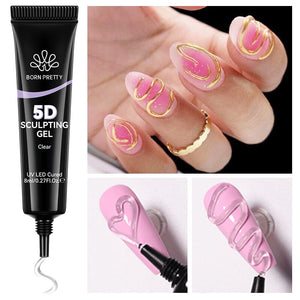 Clear 5D Sculpting Gel 8ml Gel Nail Polish BORN PRETTY 