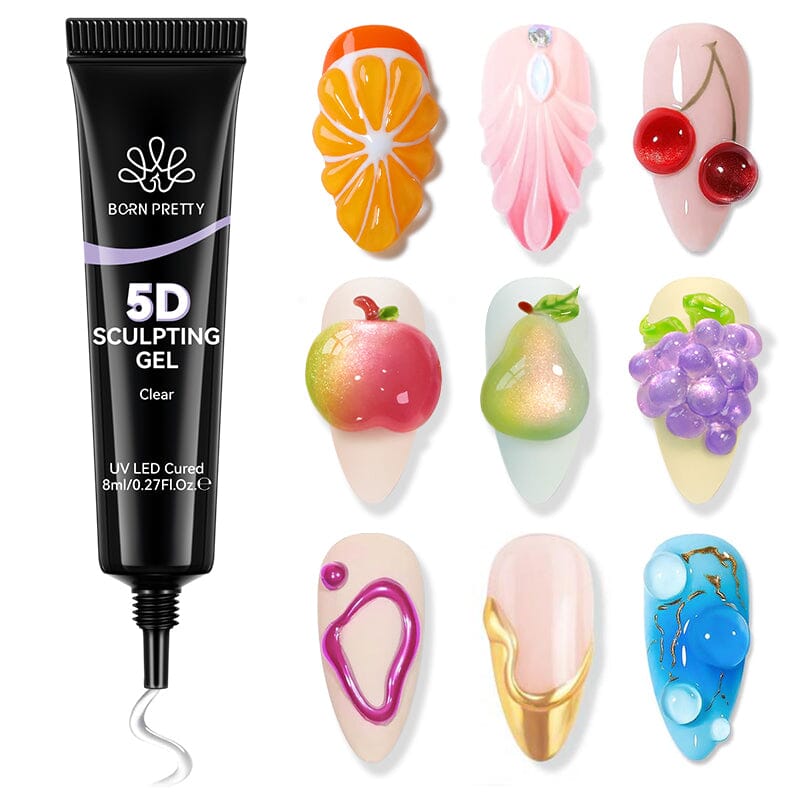 5D Sculpting Gel Clear 8ml Gel Nail Polish BORN PRETTY 