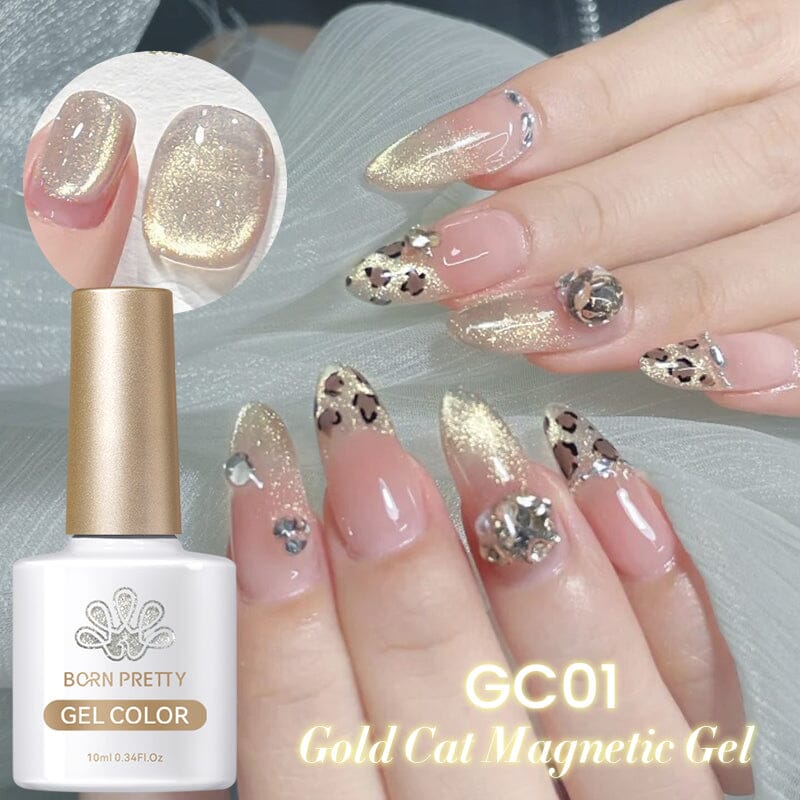 Gold Cat Magnetic Gel GC01 10ml Gel Nail Polish BORN PRETTY 