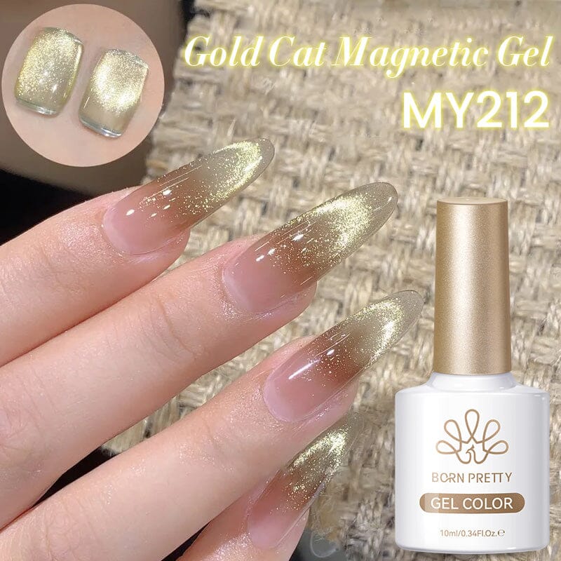 Gold Cat Magnetic Gel MY212 Classic Poetry 10ml Gel Nail Polish BORN PRETTY 