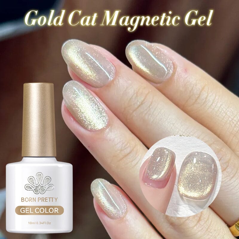 Gold Cat Magnetic Gel GC01 10ml Gel Nail Polish BORN PRETTY 