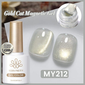 Gold Cat Magnetic Gel Polish Classic Poetry 10ml Gel Nail Polish BORN PRETTY MY212 