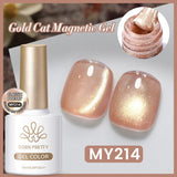Gold Cat Magnetic Gel Polish Classic Poetry 10ml Gel Nail Polish BORN PRETTY MY214 