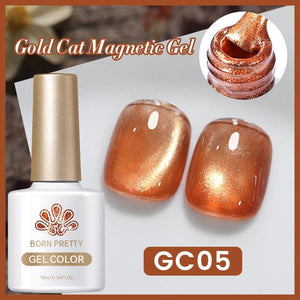 Gold Cat Magnetic Gel Polish 10ml Gel Nail Polish BORN PRETTY GC05 