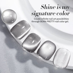 Water Light Cat Magnetic Gel Polish MY78 Smoky Aash 10ml Gel Nail Polish BORN PRETTY 