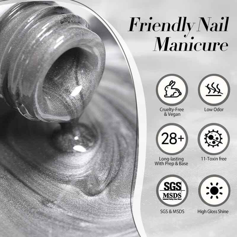 Water Light Cat Magnetic Gel Polish MY78 Smoky Aash 10ml Gel Nail Polish BORN PRETTY 