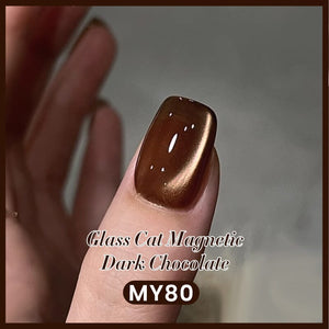 Water Light Cat Magnetic Gel Polish MY80 Dark Chocolate 10ml Gel Nail Polish BORN PRETTY 