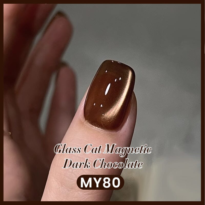 Water Light Cat Magnetic Gel Polish MY80 Dark Chocolate 10ml Gel Nail Polish BORN PRETTY 
