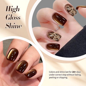 Water Light Cat Magnetic Gel Polish MY80 Dark Chocolate 10ml Gel Nail Polish BORN PRETTY 