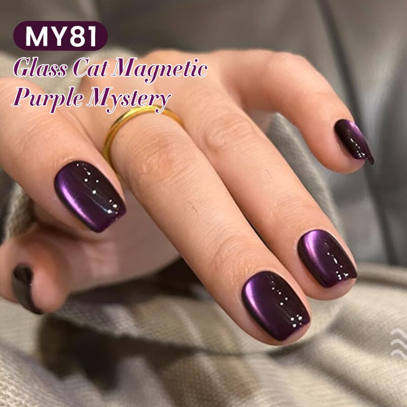 Water Light Cat Magnetic Gel Polish MY81 Purple Mystery 10ml Gel Nail Polish BORN PRETTY 