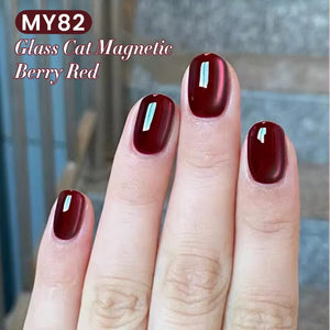 Water Light Cat Magnetic Gel Polish MY82 Berry Red 10ml Gel Nail Polish BORN PRETTY 
