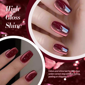 Water Light Cat Magnetic Gel Polish MY82 Berry Red 10ml Gel Nail Polish BORN PRETTY 
