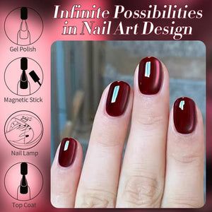 Water Light Cat Magnetic Gel Polish MY82 Berry Red 10ml Gel Nail Polish BORN PRETTY 