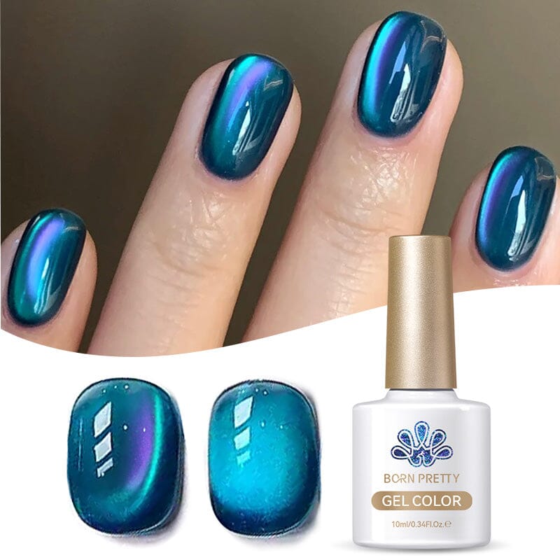 Water Light Cat Magnetic Gel Polish MY83 Sea Blue 10ml Gel Nail Polish BORN PRETTY 