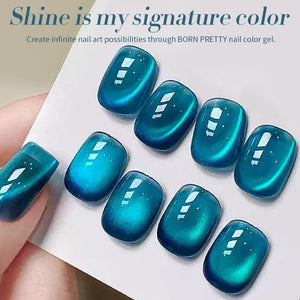 Water Light Cat Magnetic Gel Polish MY83 Sea Blue 10ml Gel Nail Polish BORN PRETTY 