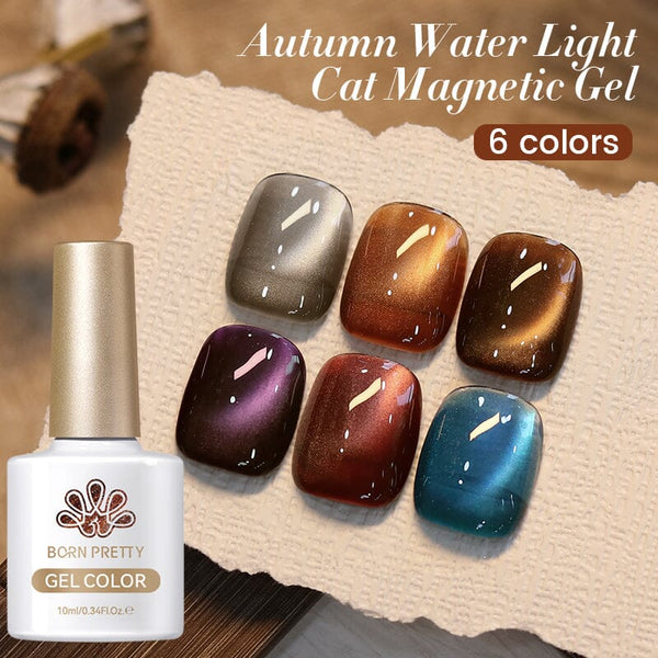 Water Light Cat Magnetic Gel Polish MY78-MY83 10ml Gel Nail Polish BORN PRETTY 6 Colors Set 