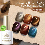 🎁 Water Light Cat Magnetic Gel Polish MY78-MY83 10ml HEMA/TPO FREE (100% off) BORN PRETTY 6 Colors Set 