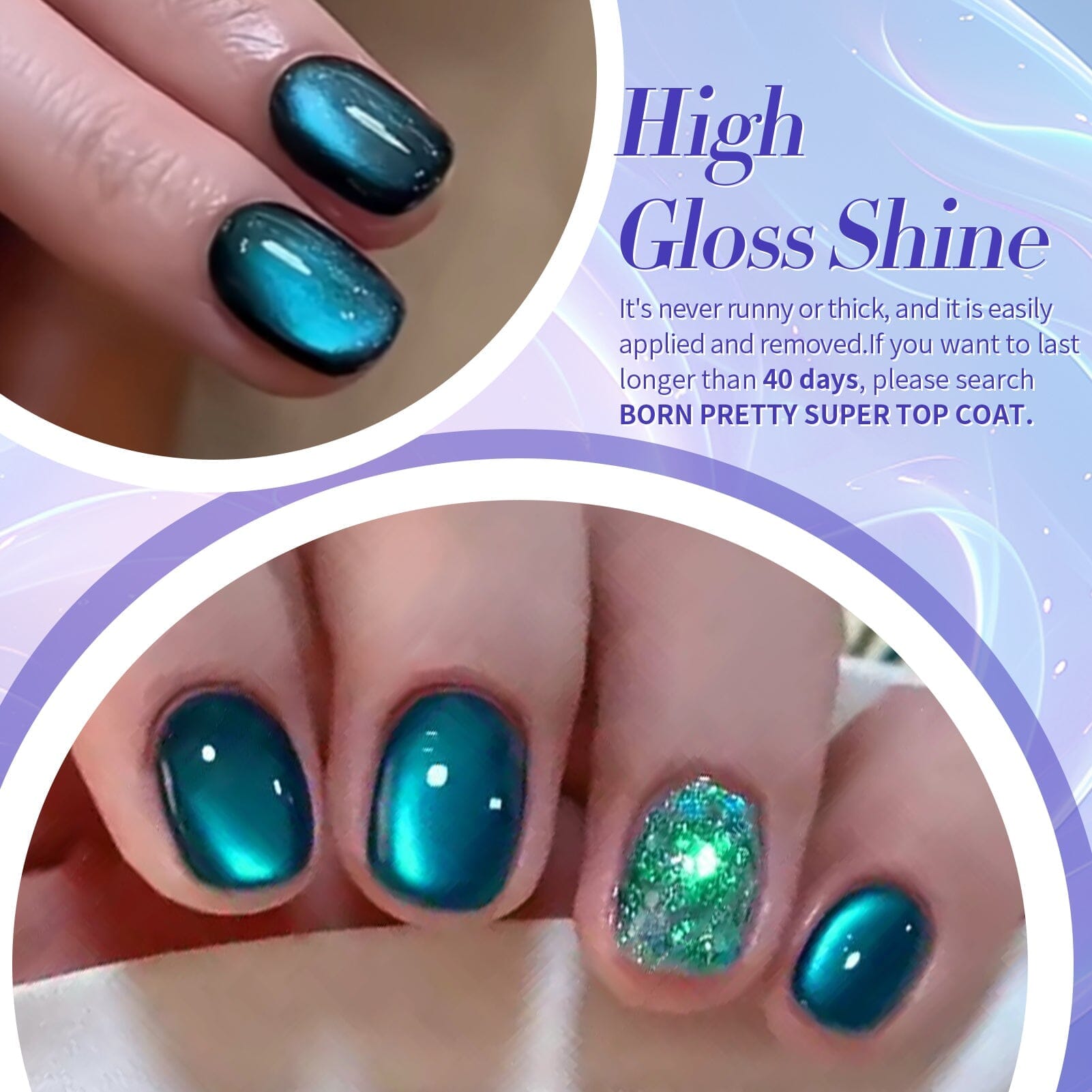 6 Colors Galaxies Glass Cat Magnetic Gel Polish Set 7ml Gel Nail Polish BORN PRETTY 