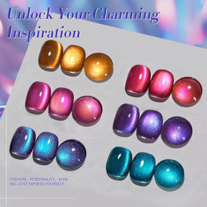 6 Colors Galaxies Glass Cat Magnetic Gel Polish Set 7ml Gel Nail Polish BORN PRETTY 