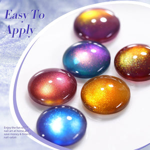 6 Colors Galaxies Glass Cat Magnetic Gel Polish Set 7ml Gel Nail Polish BORN PRETTY 