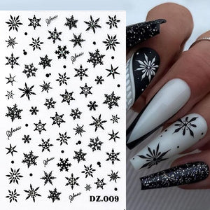 Christmas Snowflakes 3D Nail Sticker DZ009 Nail Sticker No Brand 
