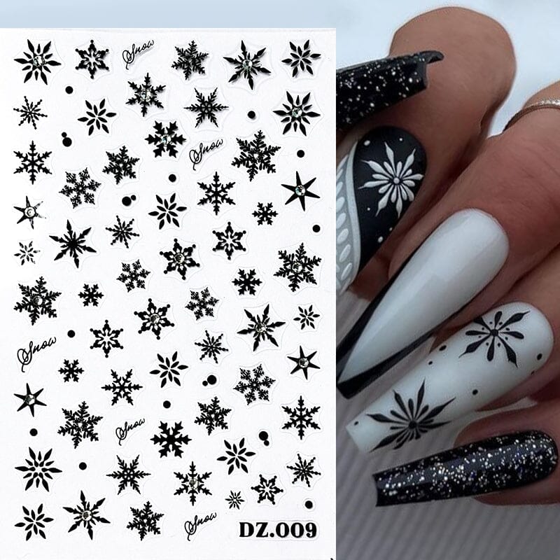 Christmas Snowflakes 3D Nail Sticker DZ009