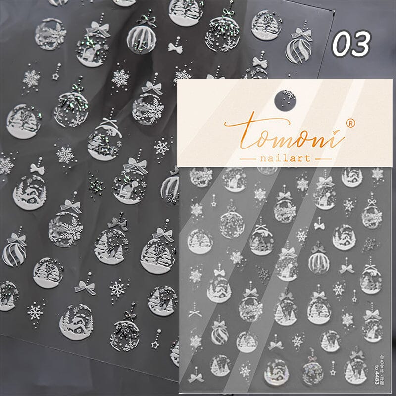 Christmas 5D Nail Stickers to4483 Silver