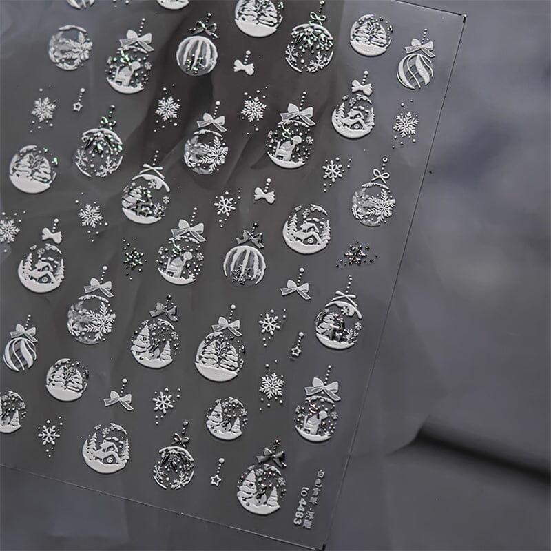 Christmas 5D Nail Stickers to4483 Silver
