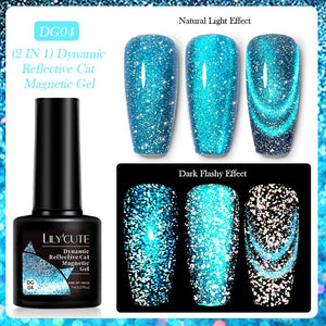 Dynamic Reflective Cat Magnetic Gel DG04 7ml Gel Nail Polish LILYCUTE 