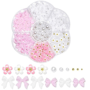 Heart Flowers #03 Nail Decoration in Wheel Nail Art No Brand 