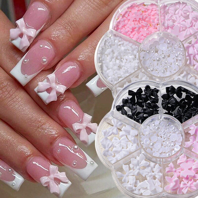 Resin Bowknot #04 Nail Decoration in Wheel Nail Art No Brand 