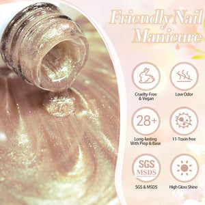 Gold Cat Magnetic Gel Polish GCM02 10ml Gel Nail Polish BORN PRETTY 