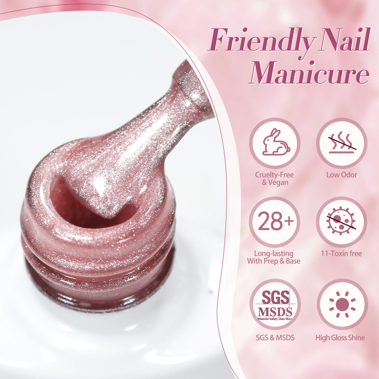 6 Colors Jelly Pink Cat Magnetic Gel Polish Set 7ml Gel Nail Polish BORN PRETTY 